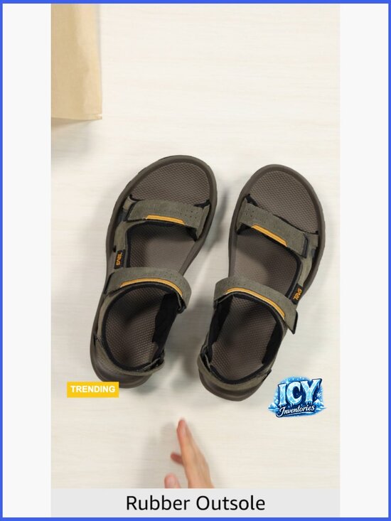 Suede Hook-and-Loop Sport Sandal with Arch Support, Light Hikes main image 7